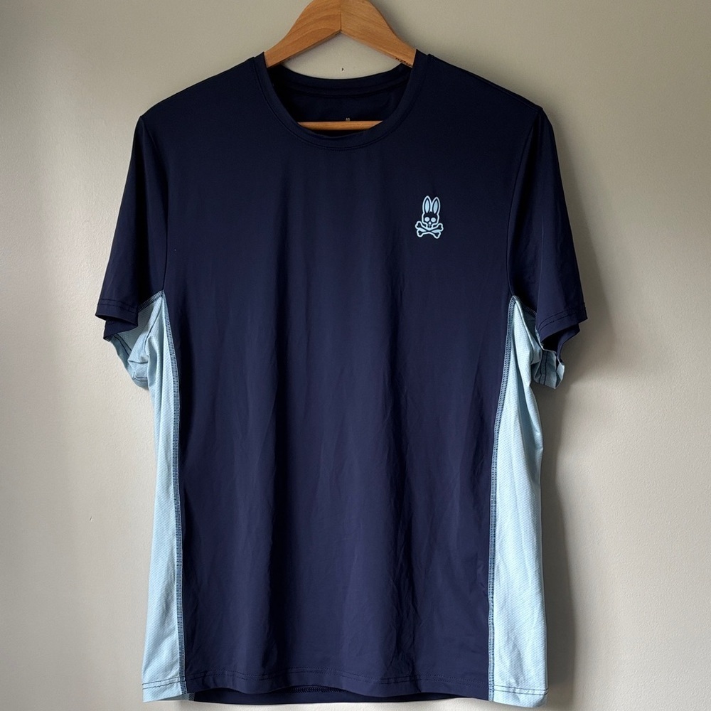 Psycho Bunny Navy/Light Blue Athletic Shirt size M